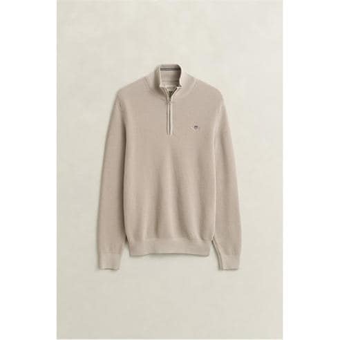 Gant - Men's Cotton 1/4-Zip Knitted Top