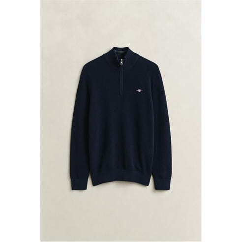 Gant - Men's Cotton 1/4-Zip Knitted Top