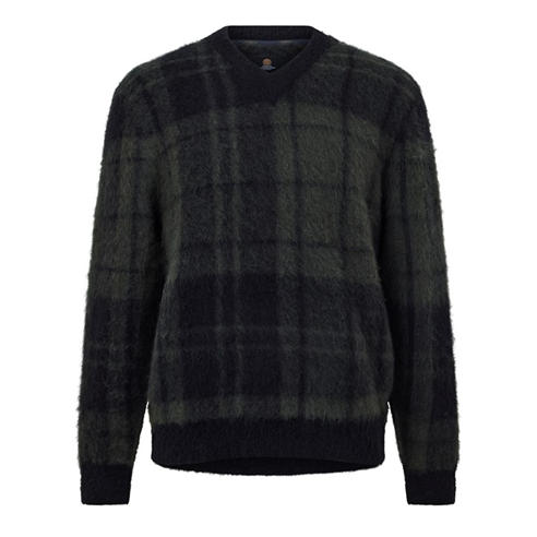Barbour - Men's Hunham Modern Heritage Tartan Wool V-Neck Jumper