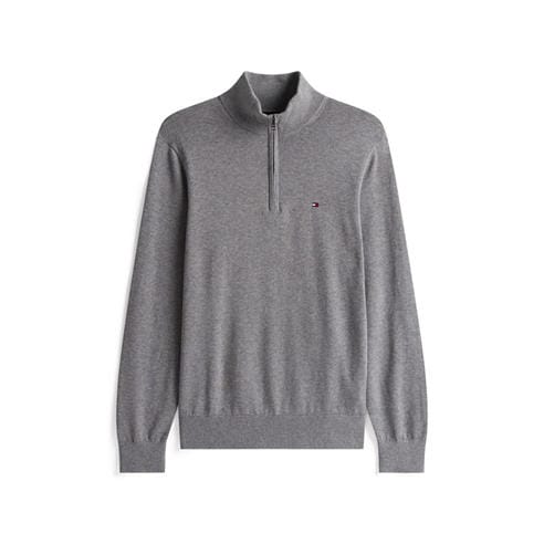 Tommy Hilfiger - Men's Essential Cotton 1/4-Zip Knitted Top