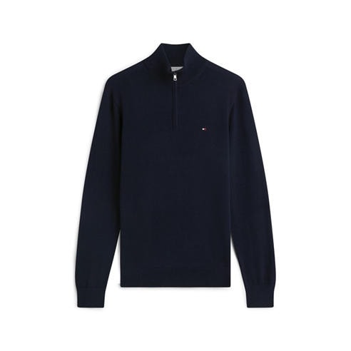 Tommy Hilfiger - Men's Essential Cotton 1/4-Zip Knitted Top