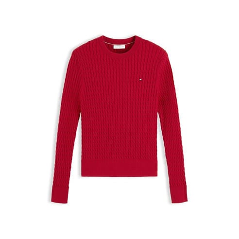 Tommy Hilfiger - Women's Cable Fine Knit Cotton Long-Sleeve Jumper
