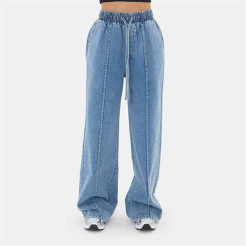 I Saw It First - Pintuck Denim Jogger