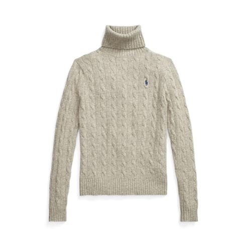 POLO RALPH LAUREN - Women's Cable-Knit Wool Cashmere Turtle-Neck Jumper