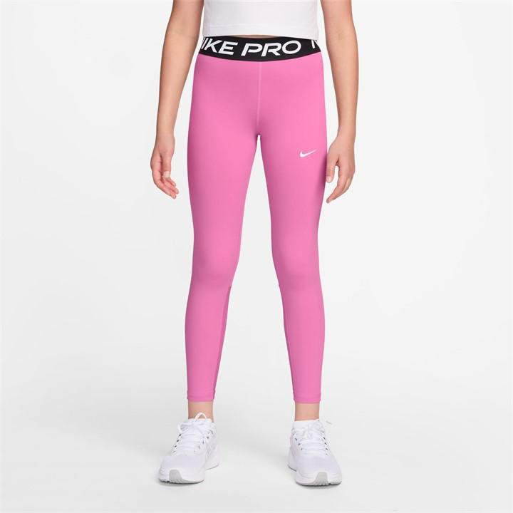 Nike Girls Pink Pro Tights Size 13