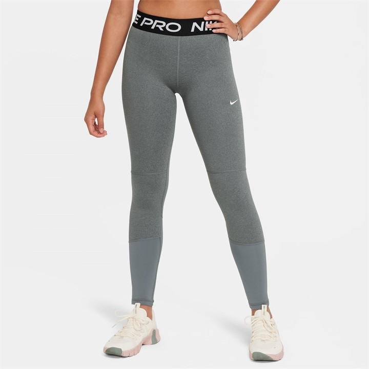 Nike Girls Grey Pro Tights Size 13