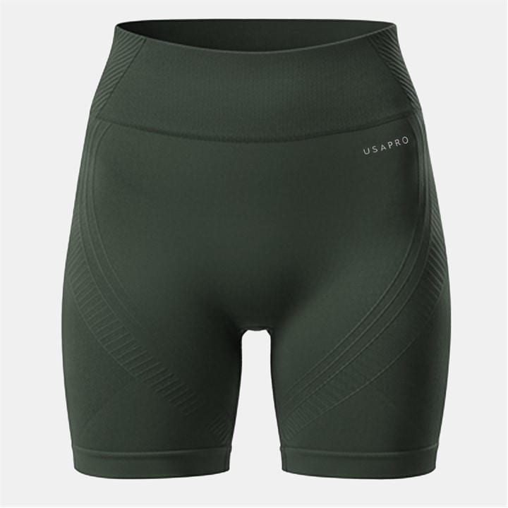 Usa Pro Women's Green Longline Cycling Shorts Size 16