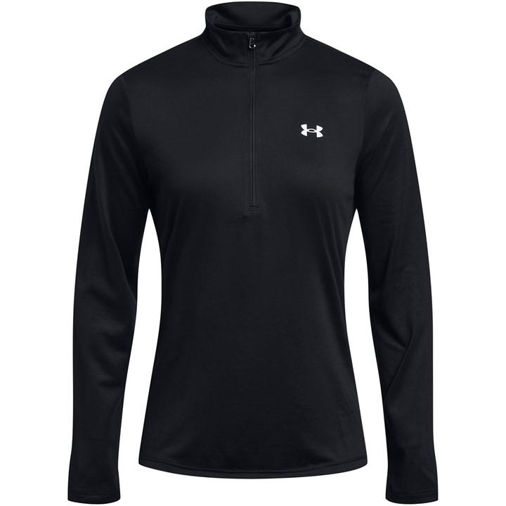Under Armour Tech Half Zip Top Womens In Black,white