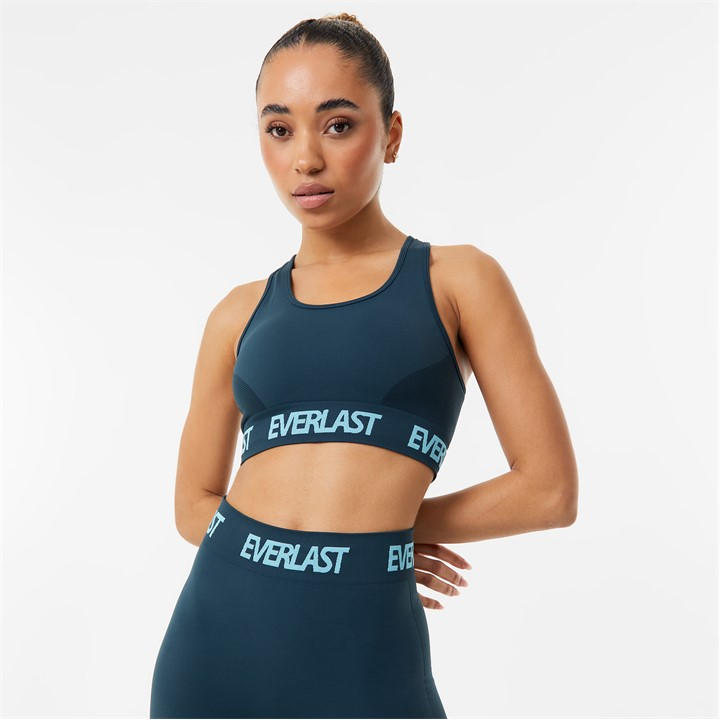 Everlast Seamless Logo Sports Bra Women In Blue