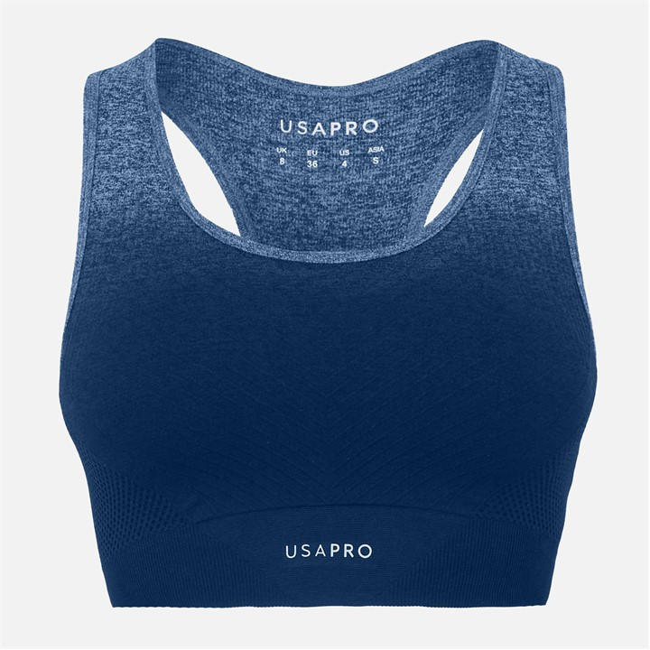 Usa Pro Women's Blue Ombre Sports Bra Size 14