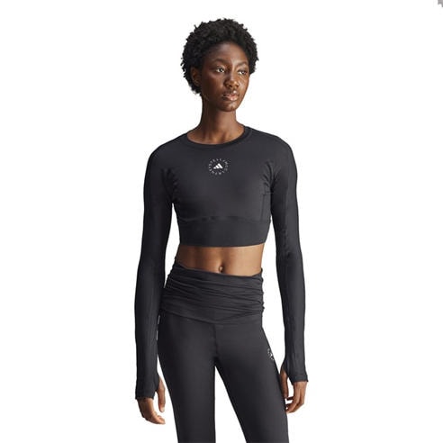 ADIDAS BY STELLA MCCARTNEY - Women's Cropped Long-Sleeve Performance Gym Top