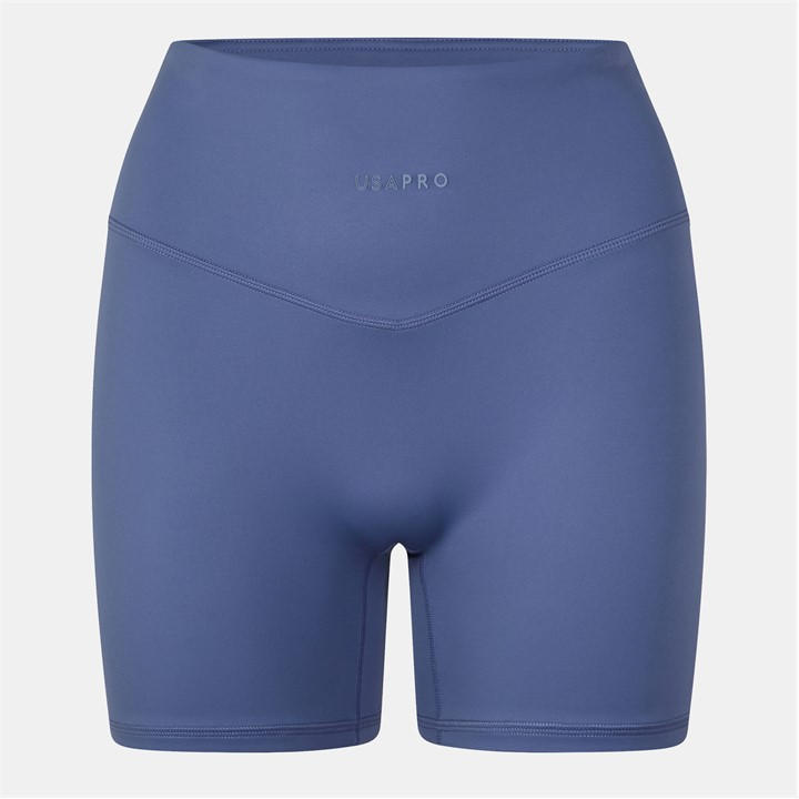 Usa Pro Women's Blue Pro Training 5-Inch Waistband Shorts Size 12