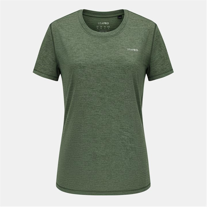 Usa Pro Women's Green Pro Tech C Tee Size 14