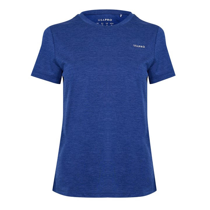 Usa Pro Women's Blue Pro Tech C Tee Size 14