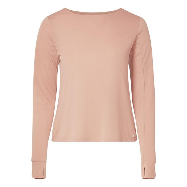 Reebok Workout Ready Supremium Long-Sleeve Top T-Long-Sle Gym Womens - Pink