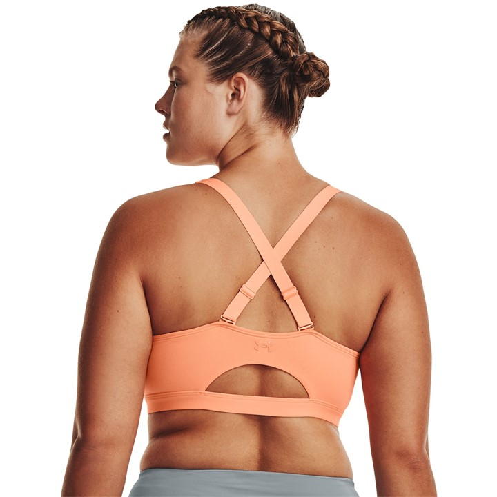 Orange - Under Armour - SmartFoam Evolution Mid-Support Sports Bra Womens