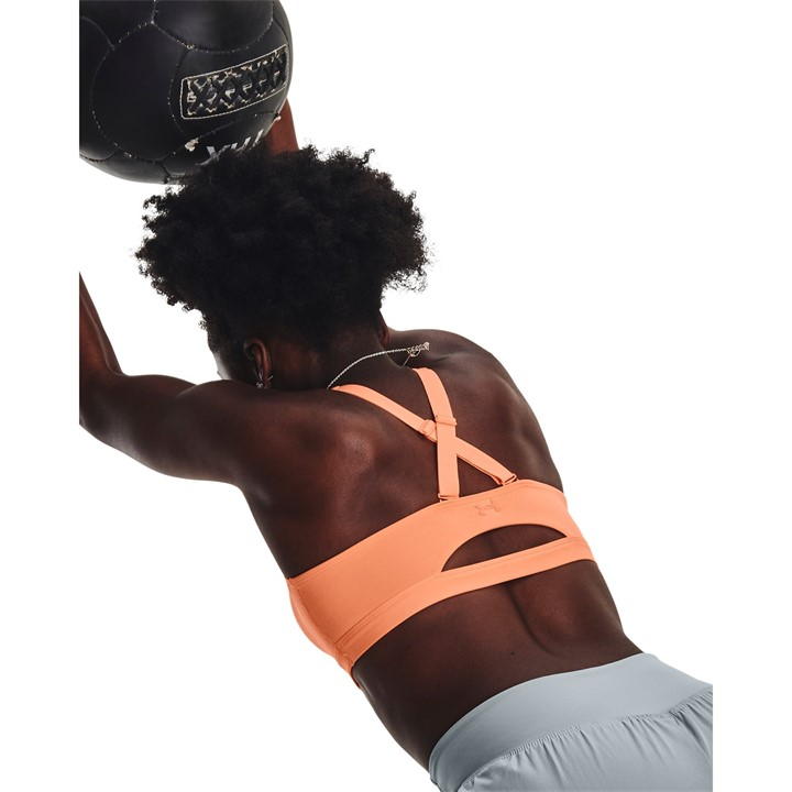 Orange - Under Armour - SmartFoam Evolution Mid-Support Sports Bra Womens