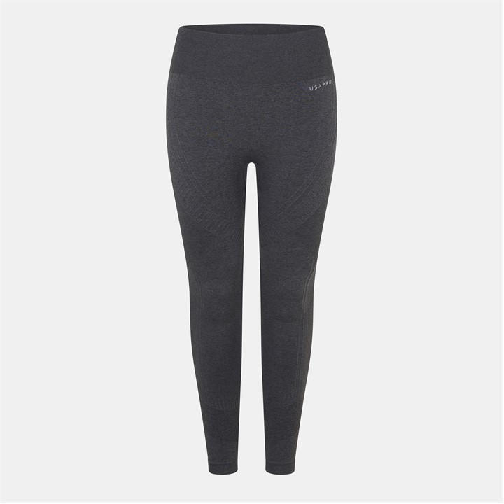 Usa Pro Women's Grey High Rise Seamless Tights Size 6