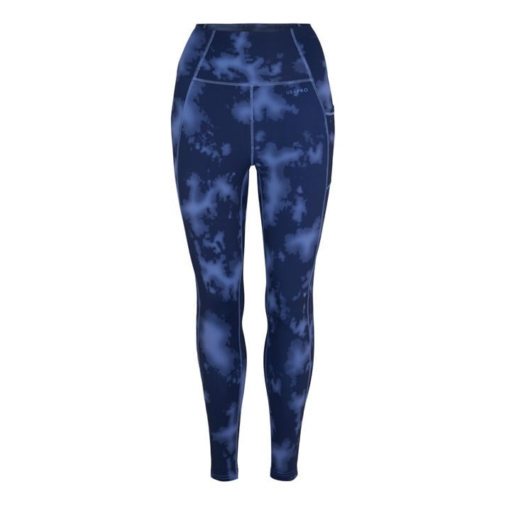 Usa Pro Women's Blue Core High Rise Leggings