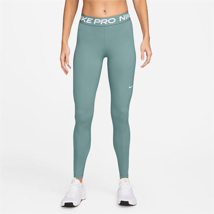 Nike Pro Women's Mid-rise Mesh-panelled Leggings In Green