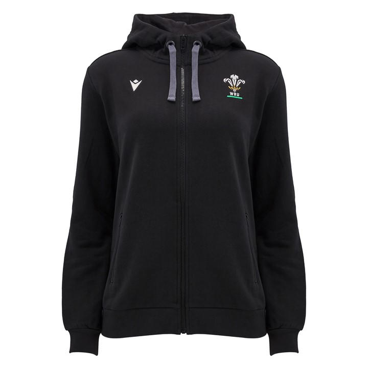 Macron Welsh Rugby Union Zip Hoodie 2024 Womens