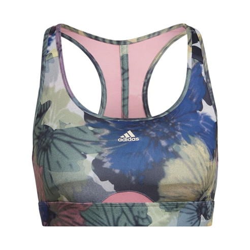 adidas - Powerreact Training Medium-Support Allover Print Bra  Ld99