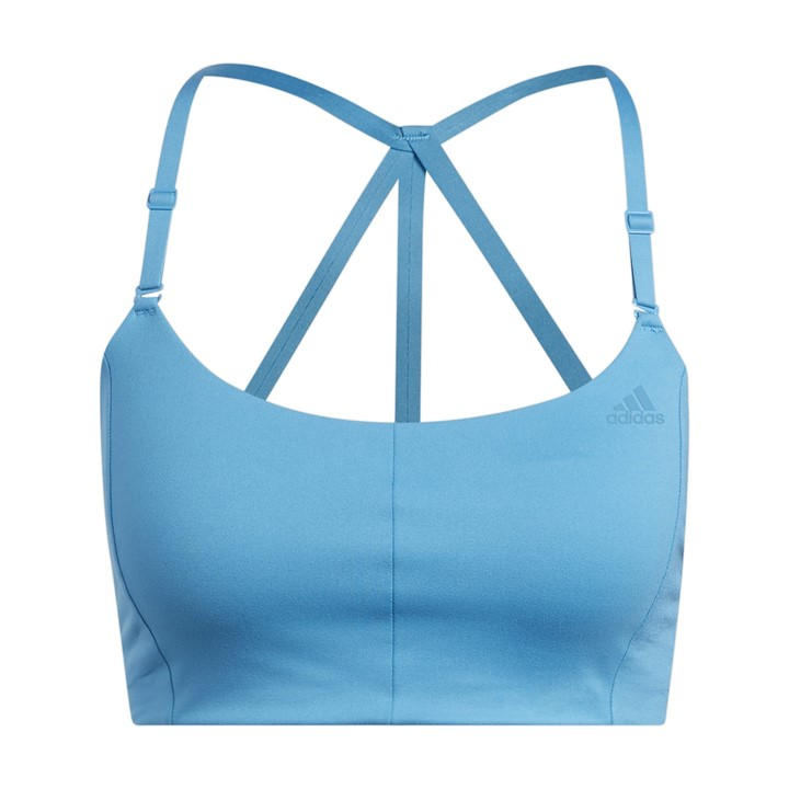 ADIDAS ORIGINALS YOGA LIGHT SUPPORT 3-STRIPE SPORTS BRA WOMEN