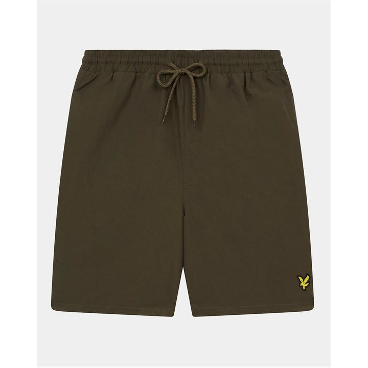 Lyle And Scott Men's Green Plain Swimming Shorts 2XL