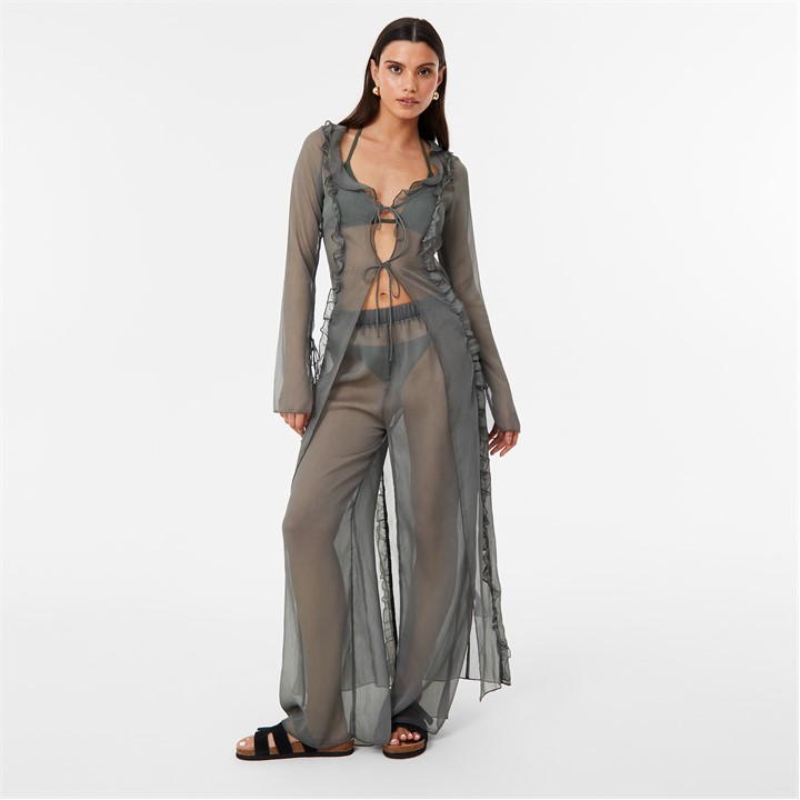 Khaki - Jack Wills - Frill Beach Cover-Up Women