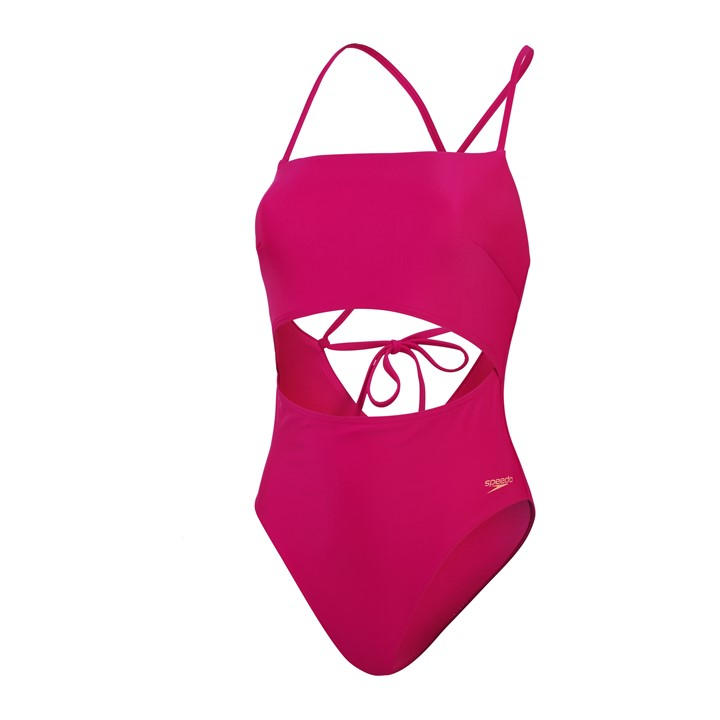 Speedo Women's Purple Cut Out Ssuit - Size 12