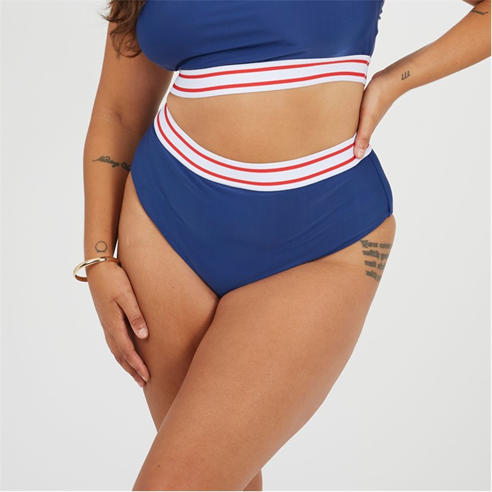 Brave Soul - Womens Plus Size High Waisted Bikini Bottoms