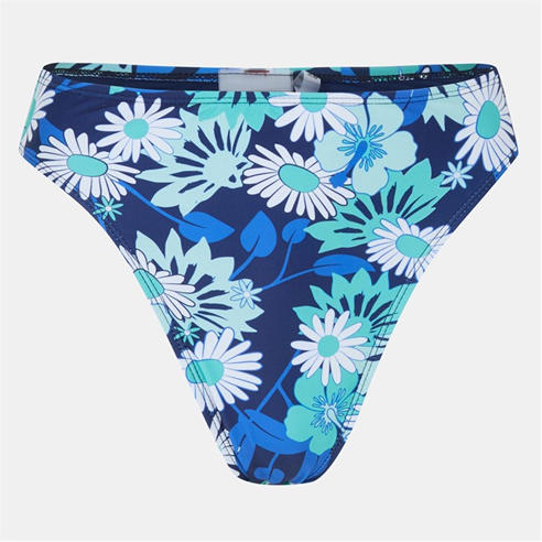 Brave Soul - Floral Print High Waisted Bikini Bottoms