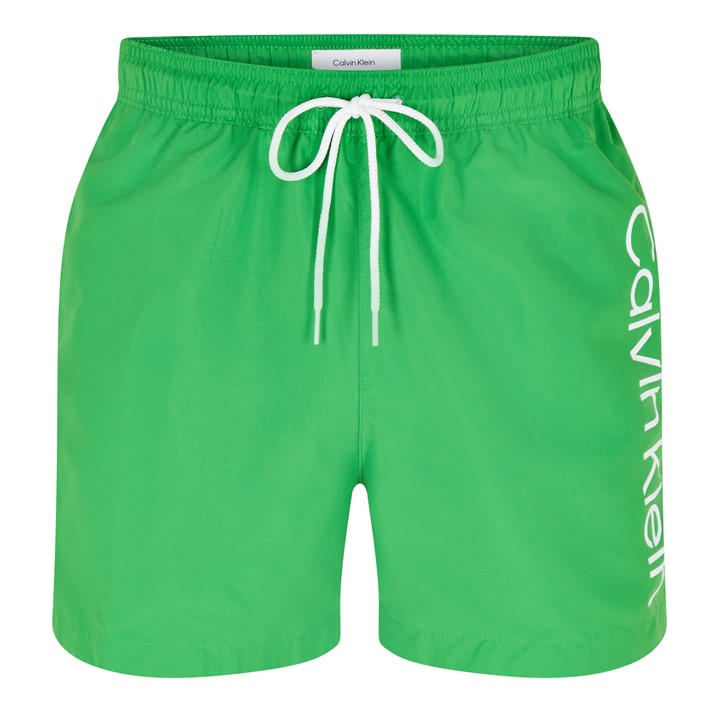 Calvin Klein Men's Green Logo Swim Shorts Small