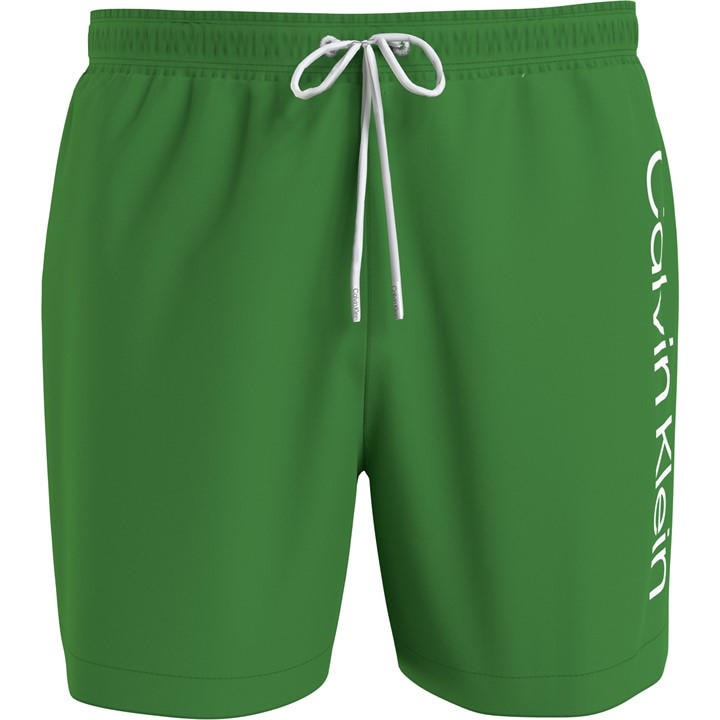 Calvin Klein Men's Green Logo Swim Shorts Large