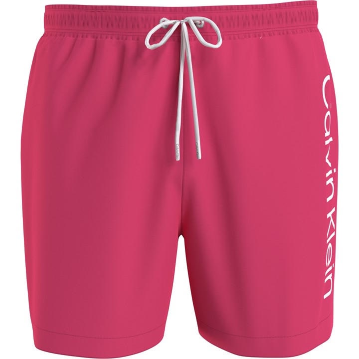 Calvin Klein Men's Pink Logo Swim Shorts Small