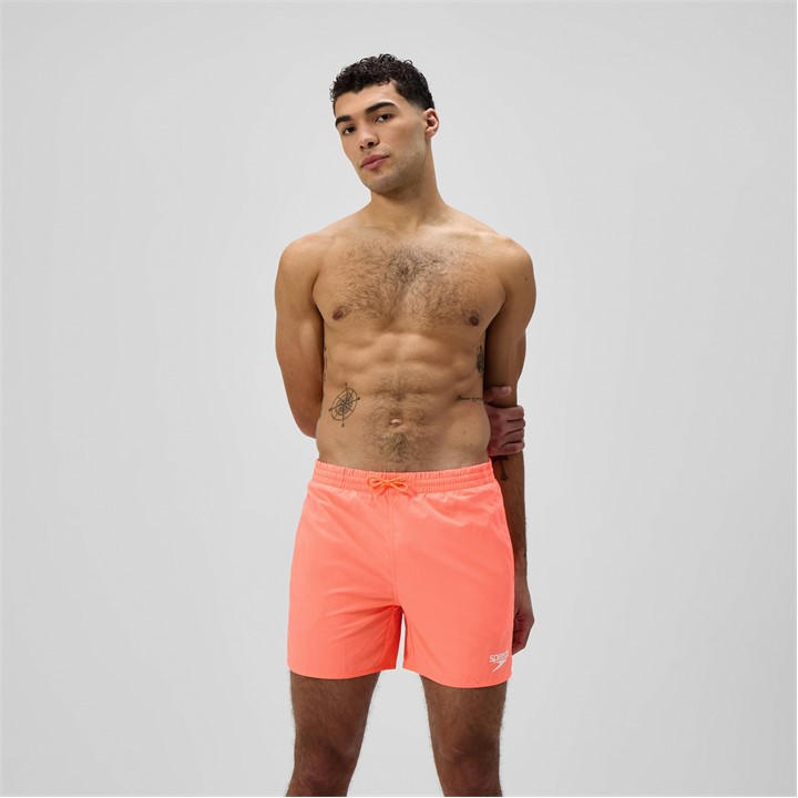 Speedo Men's Orange Essentials 16-Inch Watershorts Small