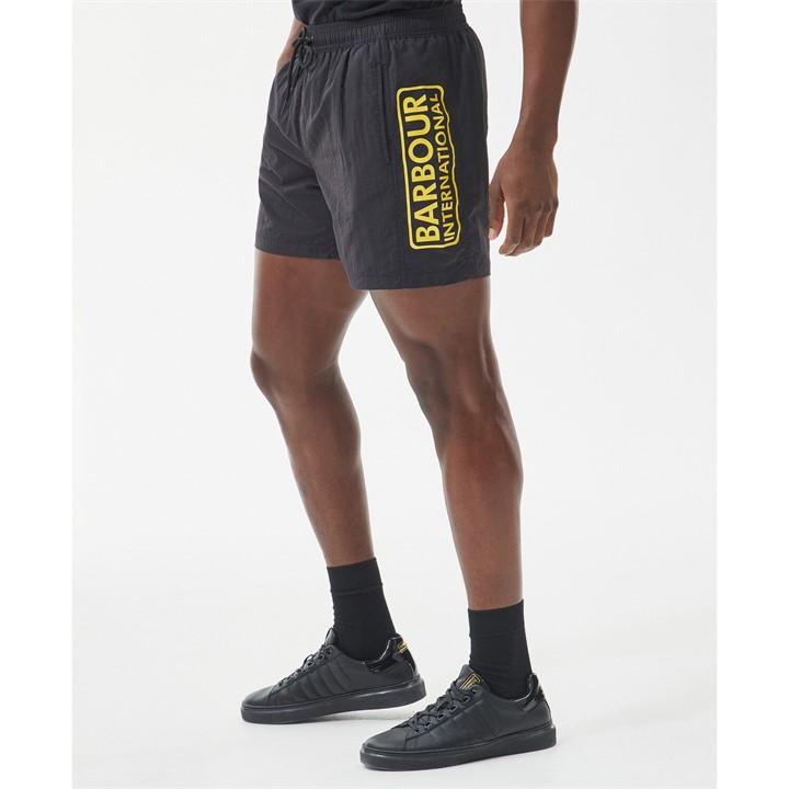 BARBOUR INTERNATIONAL LARGE LOGO SWIM SHORTS