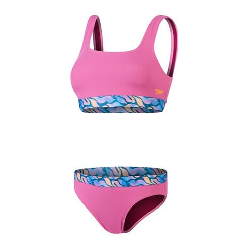 Speedo - Women's Text Deep Two Piece Swimsuits