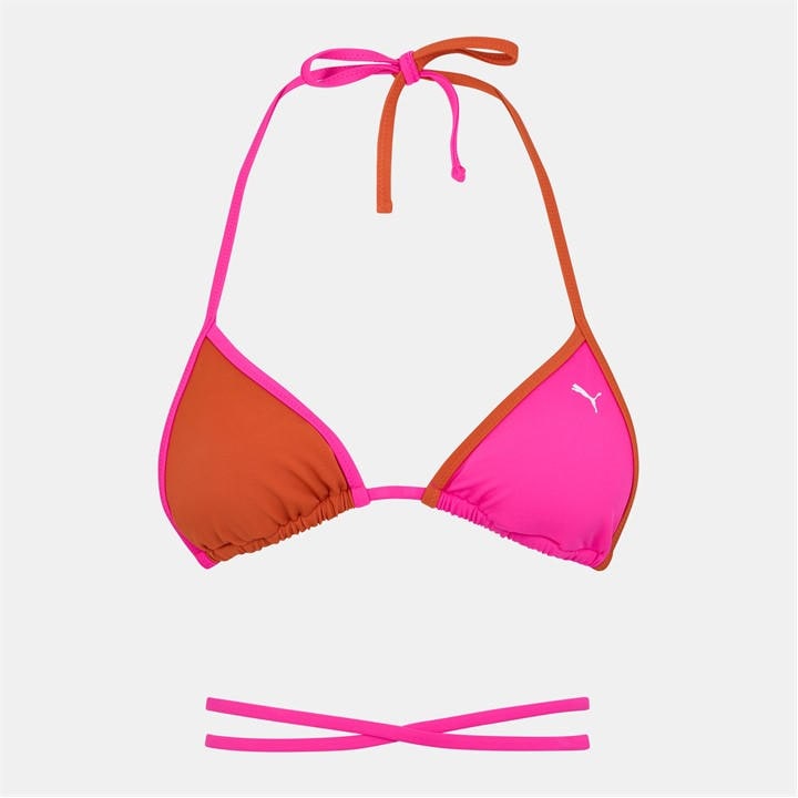 PUMA SWIM WRAP TRIANGLE BIKINI TOP WOMENS