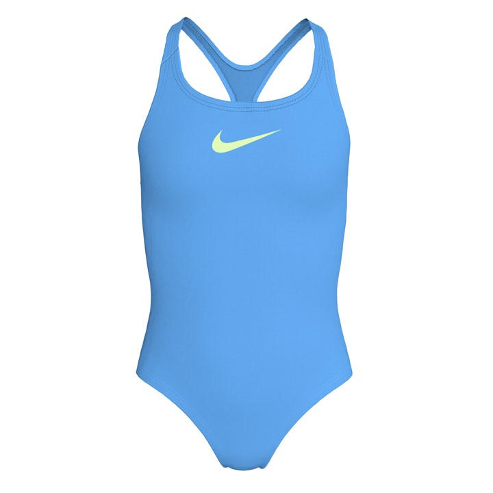 Nike Girls Blue Swoosh Swimsuit Junior 14+(Xl)