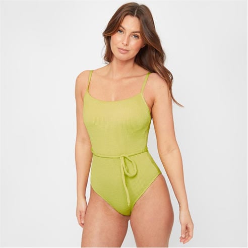 Be You - Textured Belted Swimsuit