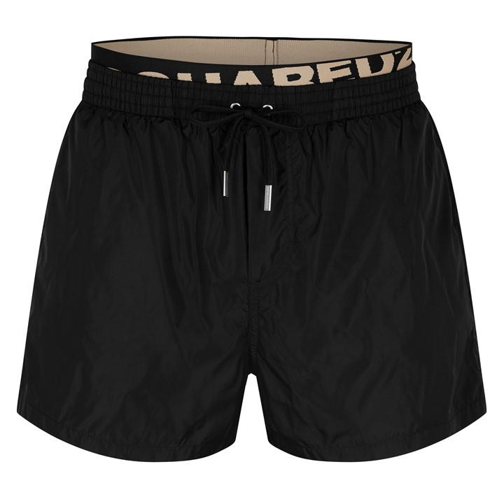 Black - DSQUARED2 - Logo Swim Shorts