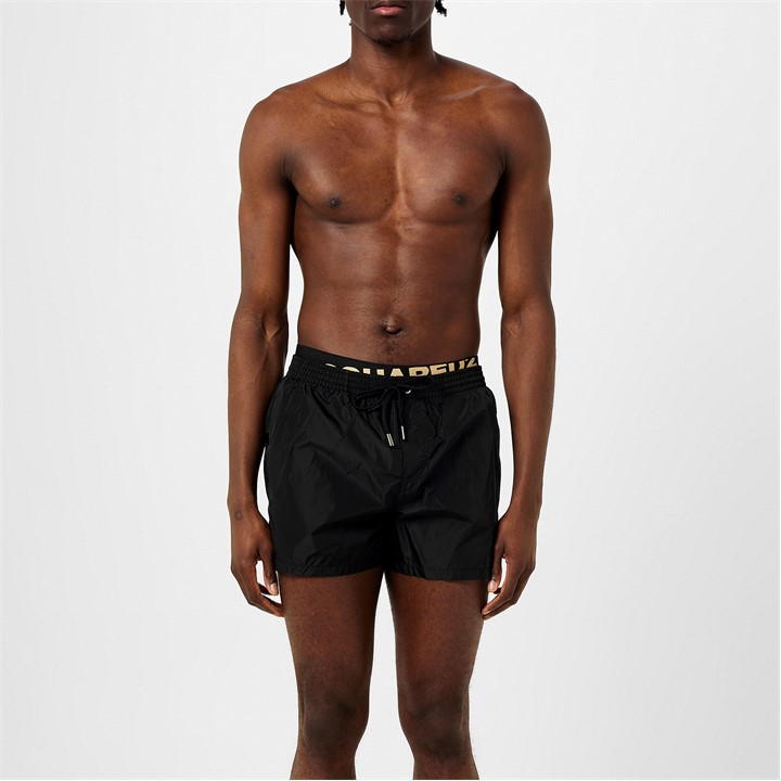 Black - DSQUARED2 - Logo Swim Shorts