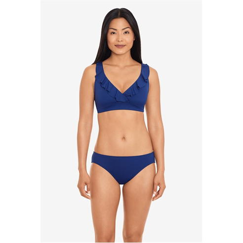 Lauren by Ralph Lauren - Ruffle-Trim V Neck Bikini Top