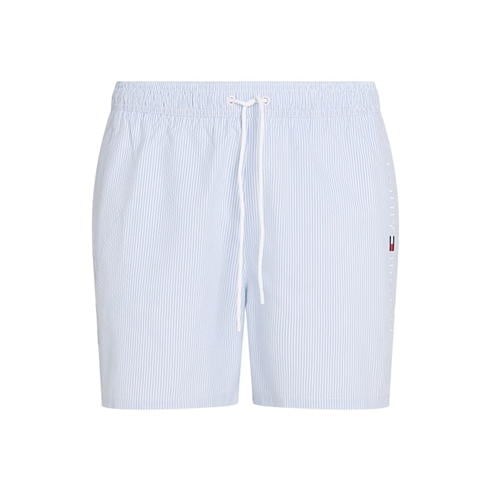 Tommy Hilfiger - Men's Ithaca Stripe Medium Length Drawstring Swim Shorts