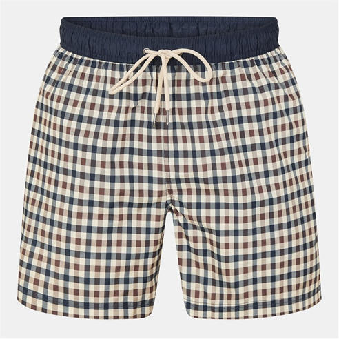 AQUASCUTUM - Beach Iconic Club Check Swim Shorts