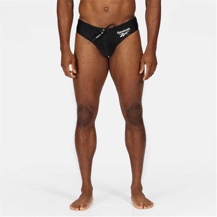 Reebok Men's Black Wells Swimming Briefs Medium
