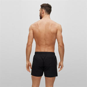 Short De Bain BOSS Iconic 10239741 01 - Taille M, élastomultiester, Doublé, Rayures Et Logo