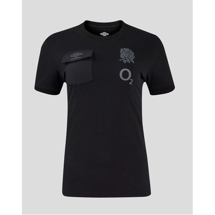 Umbro England Rugby Presentation T-shirt 2024 Womens In Black