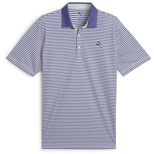 Puma - Men's Pure 2.0 Striped Short Sleeve Performance Polo Shirt